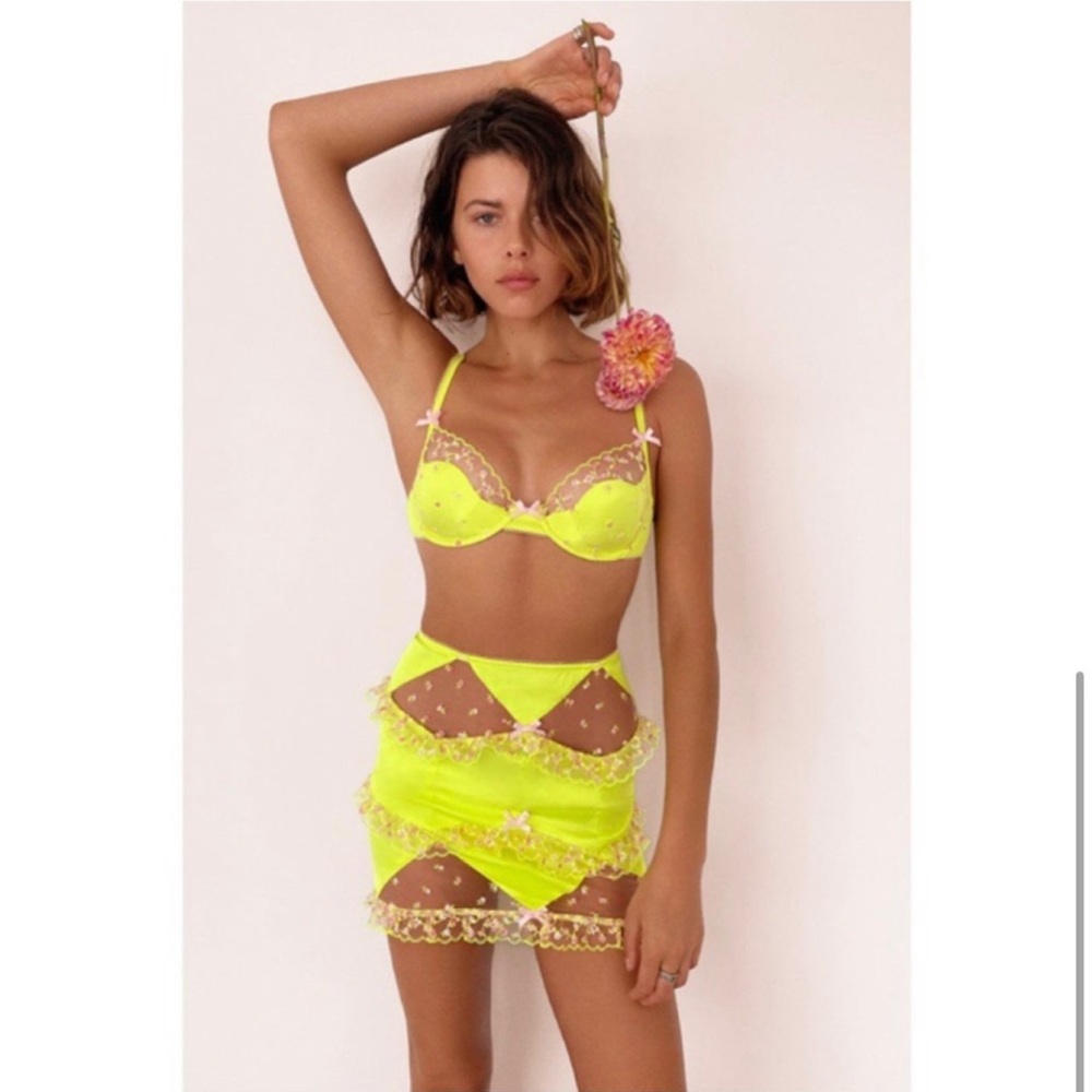 NWT For Love and Lemons Wild Rose Set XS